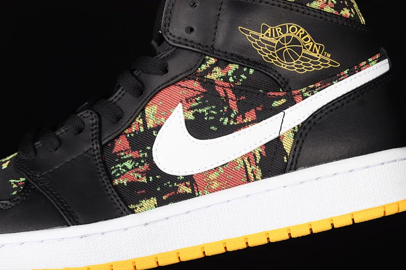 All categories Air Jordan Jordan series basketball shoes Air Jordan 1 Mid Air Jordan 1 Mid SE AJ1 Joe 1 floral black China basketball shoes 555112-003